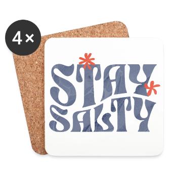Stay salty - Coasters (set of 4) - white - Front