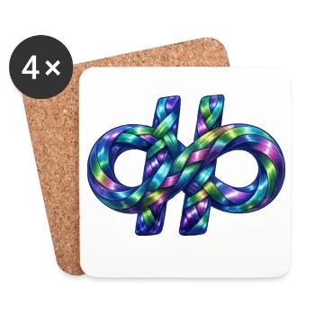 Hashtag infinite - Coasters (set of 4) - white - Front