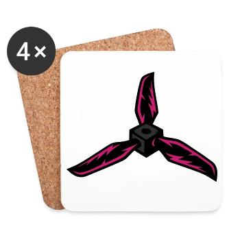 Drohnen Propeller FPV Racing RC Modellbau - Untersetzer (4er-Set) - Weiß - Vorne