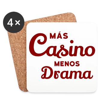 Mas Casino - Menos Drama - Cuban Salsa  - Untersetzer (4er-Set) - Weiß - Vorne