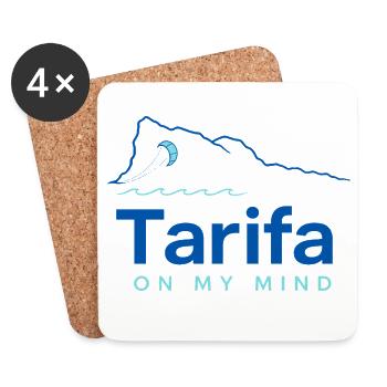 Tarifa dans ma tête, kitesurf sur la côte andalouse - Dessous de verre (lot de 4) - blanc - Devant