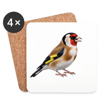 Goldfinch Goldfinch Bird - Coasters (set of 4) - white - Front