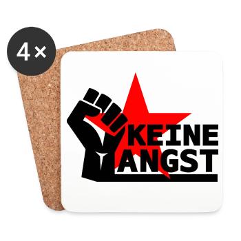 Widerstand - Keine Angst - Untersetzer (4er-Set) - Weiß - Vorne