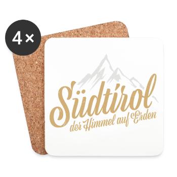 Südtirol, der Himmel auf Erden - Untersetzer (4er-Set) - Weiß - Vorne