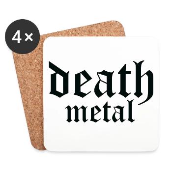 death metal logo - Coasters (set of 4) - white - Front
