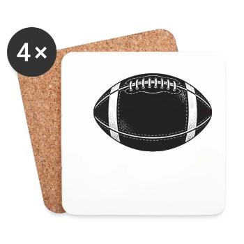 American Football - Untersetzer (4er-Set) - Weiß - Vorne