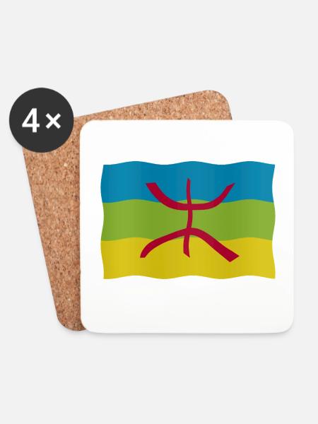 Amazigh flag - Coasters (set of 4) - white