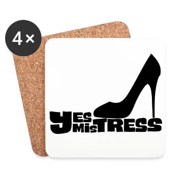 Ja, Herrin Stiletto Heel - Untersetzer (4er-Set) - Weiß - Vorne
