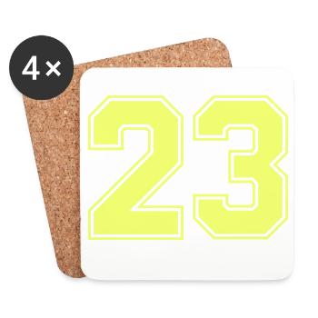 Neon 23 Retro Bold - Untersetzer (4er-Set) - Weiß - Vorne