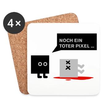 dead pixel_german - Untersetzer (4er-Set) - Weiß - Vorne