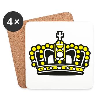princess krone crown king - Coasters (set of 4) - white - Front