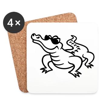 Croco Cool - Untersetzer (4er-Set) - Weiß - Vorne