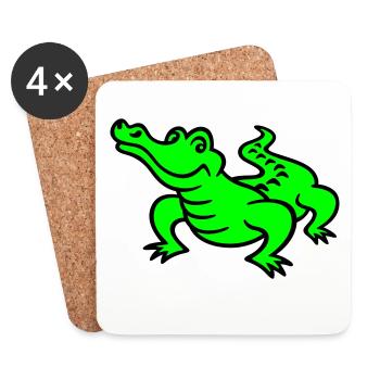 Crocodile (a) - Untersetzer (4er-Set) - Weiß - Vorne