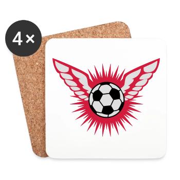 FOOTBALL inspires - Coasters (set of 4) - white - Front