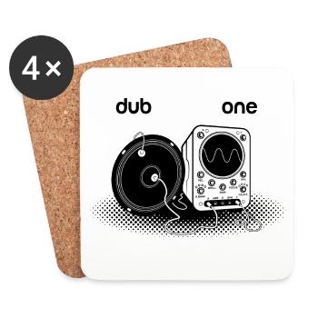 dub sound one - Dessous de verre (lot de 4) - blanc - Devant
