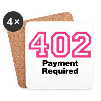 Error 402 Payment Required - Untersetzer (4er-Set) - Weiß - Vorne