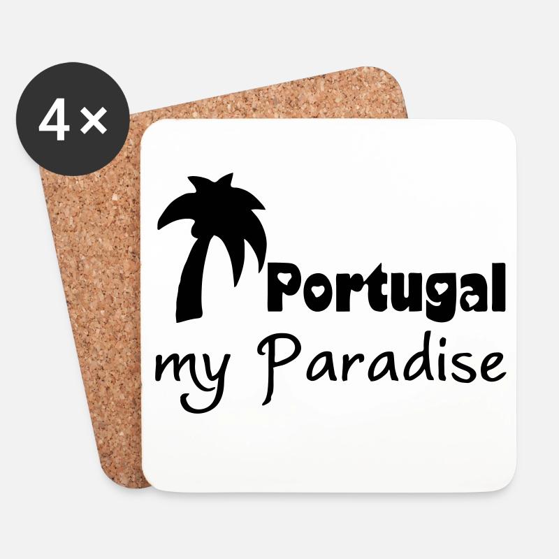 Portugal Paradise Urlaub Geschenk - Untersetzer (4er-Set) - Weiß
