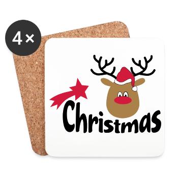 Christmas - Coasters (set of 4) - white - Front
