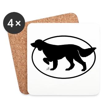 German long hair - Coasters (set of 4) - white - Front