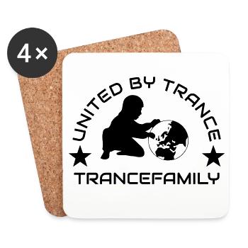 UNITED BY TRANCE - Coasters (set of 4) - white - Front