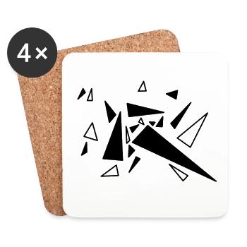 triangle - Coasters (set of 4) - white - Front