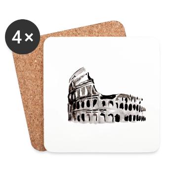 Colosseum Italian monument - Coasters (set of 4) - white - Front