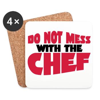chef - Coasters (set of 4) - white - Front