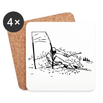 Skiers - Skiers - Coasters (set of 4) - white - Front