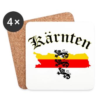 Kärnten - Untersetzer (4er-Set) - Weiß - Vorne