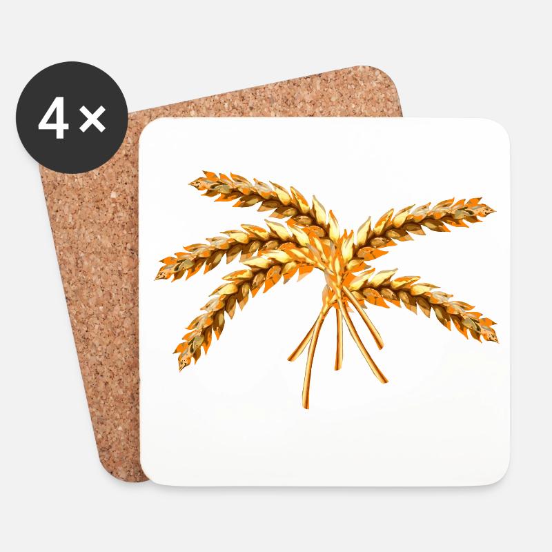 aehren landwirtschaft getreide - Untersetzer (4er-Set) - Weiß