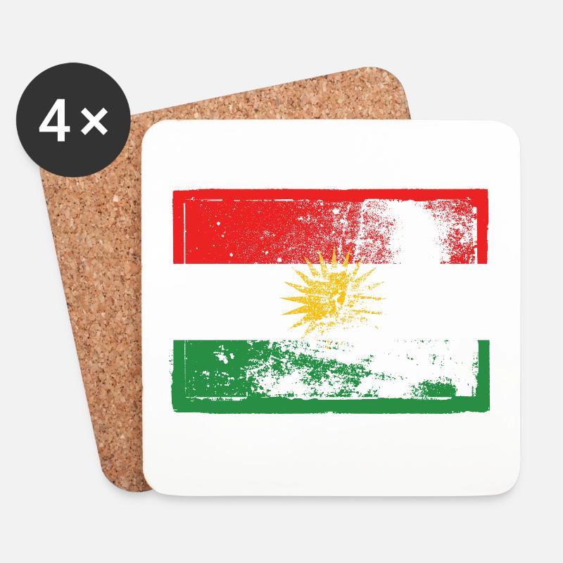 Kurden Kurdistan - Untersetzer (4er-Set) - Weiß