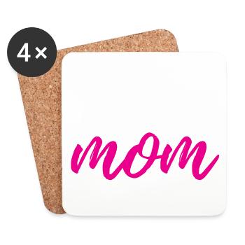 Dog Mom - Coasters (set of 4) - white - Front