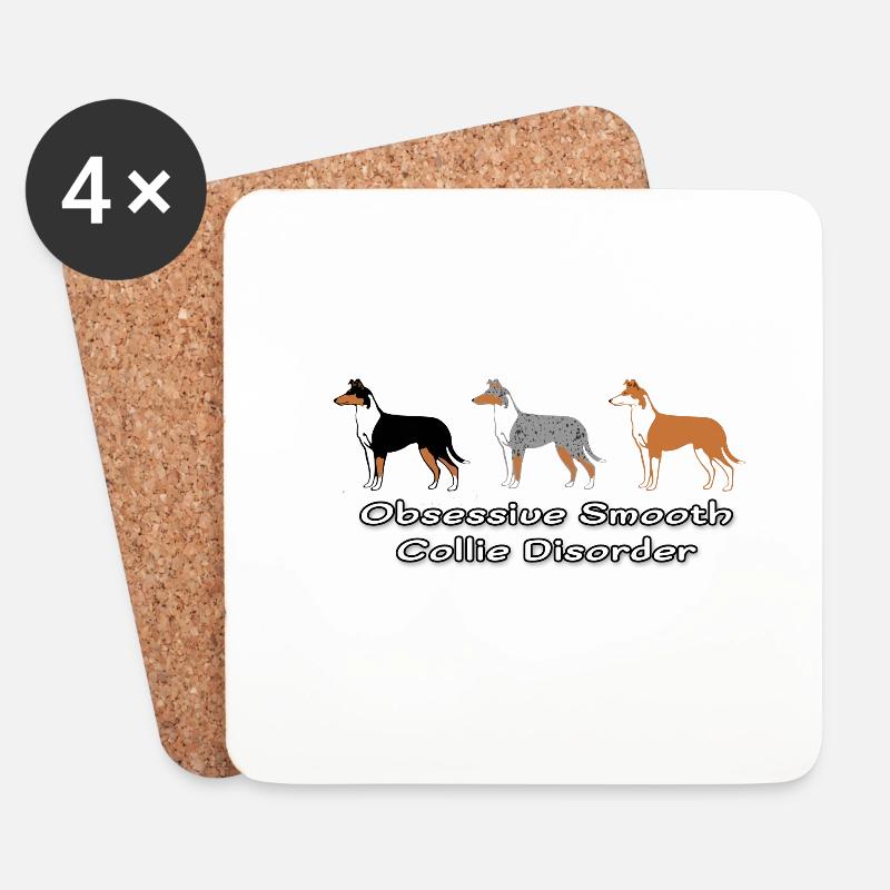 Obsessive Smooth Collie Disorder - Untersetzer (4er-Set) - Weiß