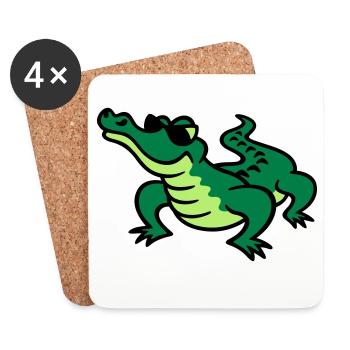Cool Croc - Coasters (set of 4) - white - Front