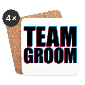 L'équipe Groom 3D - Dessous de verre (lot de 4) - blanc - Devant
