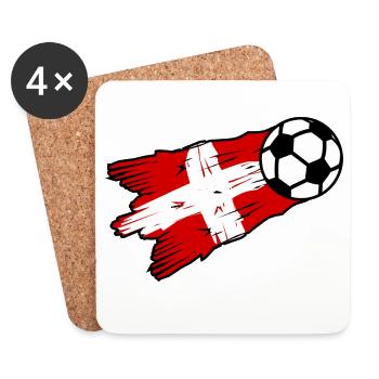 Football suisse - Dessous de verre (lot de 4) - blanc - Devant