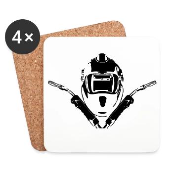Schweisser - Welder - Schweissen - Coasters (set of 4) - white - Front