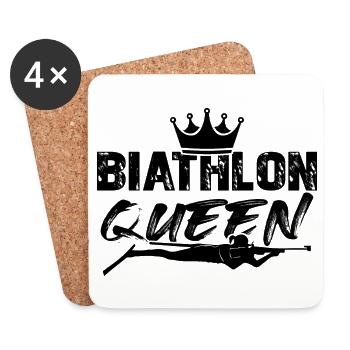 biathlon queen - Coasters (set of 4) - white - Front