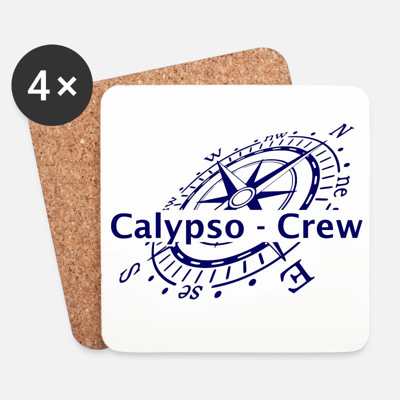 Windrose Calypso Crew - Untersetzer (4er-Set) - Weiß
