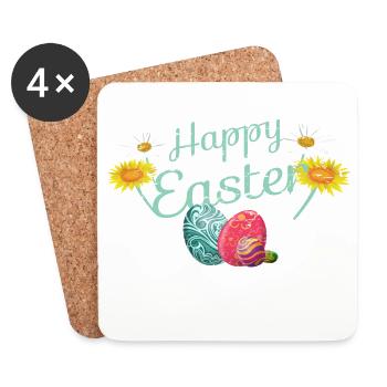 Joyeuses Pâques - Dessous de verre (lot de 4) - blanc - Devant