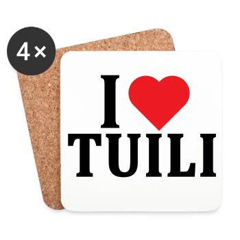 t-shirt Io amo Tuili t-shirt Sardegna - Coasters (set of 4) - white - Front