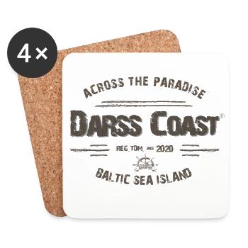 Darss Coast - Dein Statement für den Darß - Untersetzer (4er-Set) - Weiß - Vorne