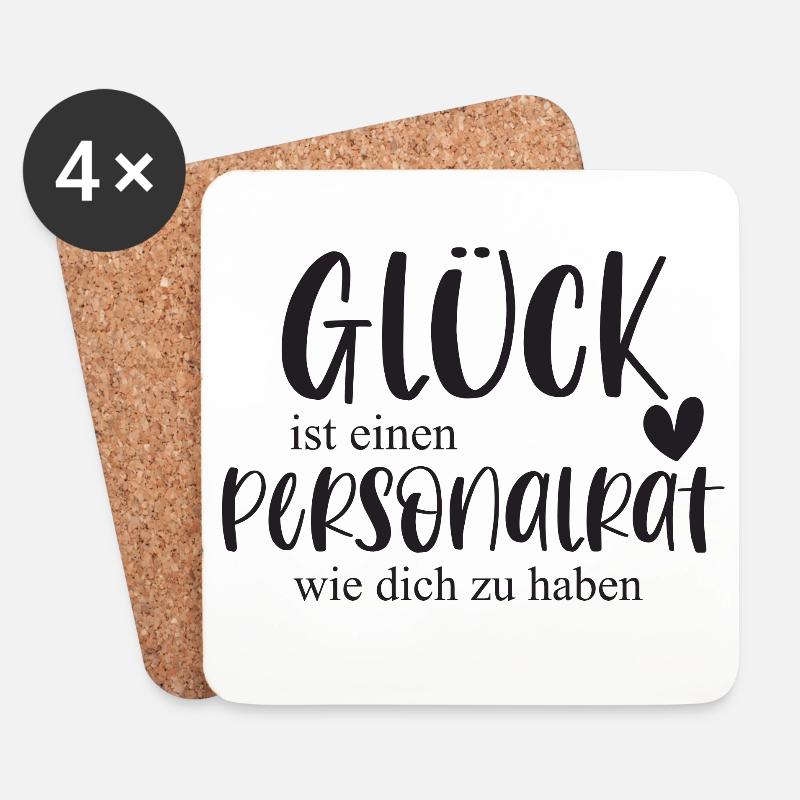 Personalrat Ehrenamt Betriebsrat Geschenk - Untersetzer (4er-Set) - Weiß