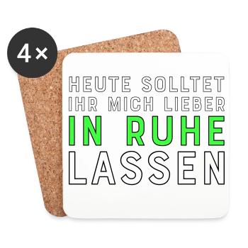Lustige Sprüche für Kollegen - Untersetzer (4er-Set) - Weiß - Vorne
