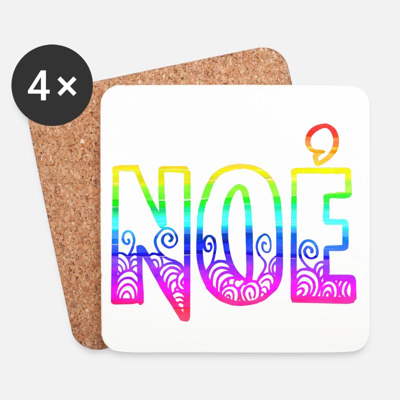 noe rs regenbogen - Untersetzer (4er-Set) - Weiß