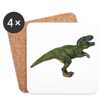 Tom T-Rex - Dessous de verre (lot de 4) - blanc - Devant