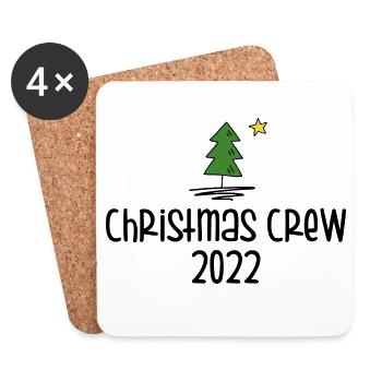 Équipage de Noël 2022 - Dessous de verre (lot de 4) - blanc - Devant