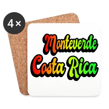 Monteverde Costa Rica Regenbogen Design - Untersetzer (4er-Set) - Weiß - Vorne