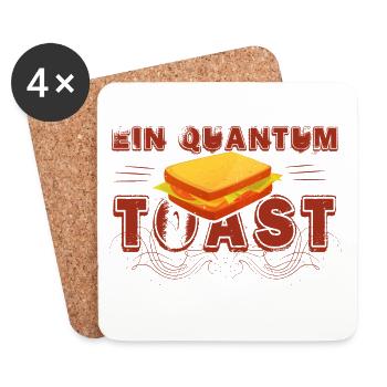Un quantum de pain grillé - Dessous de verre (lot de 4) - blanc - Devant