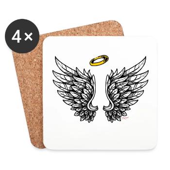 Wings Angel Wings Angels - Coasters (set of 4) - white - Front